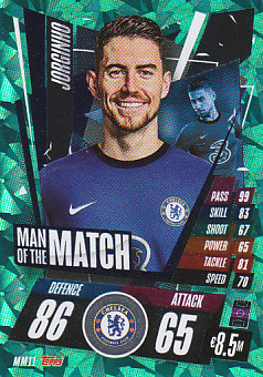 Jorginho Chelsea 2020/21 Topps Match Attax CL Man of the Match #MM11